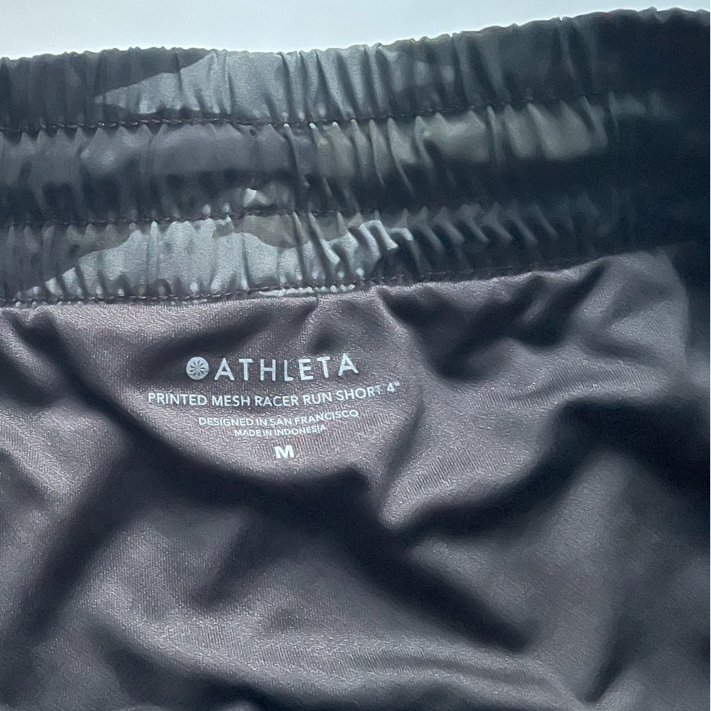 Athleta Printed Mesh Racer Run Short 4” - Picture 3 of 6